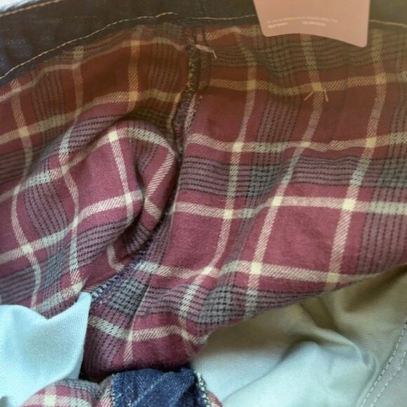 Dickies Flannel Lined Relaxed Fit Jeans 12R Dark Wash Cuff Warm Utility Campus - Picture 5 of 10